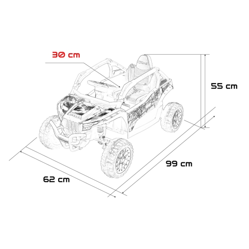 Pojazd elektryczny Buggy Kawasaki TERYX KRX1000 Czerwony JS330